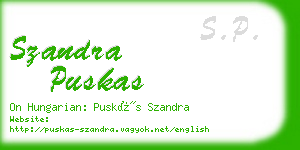 szandra puskas business card